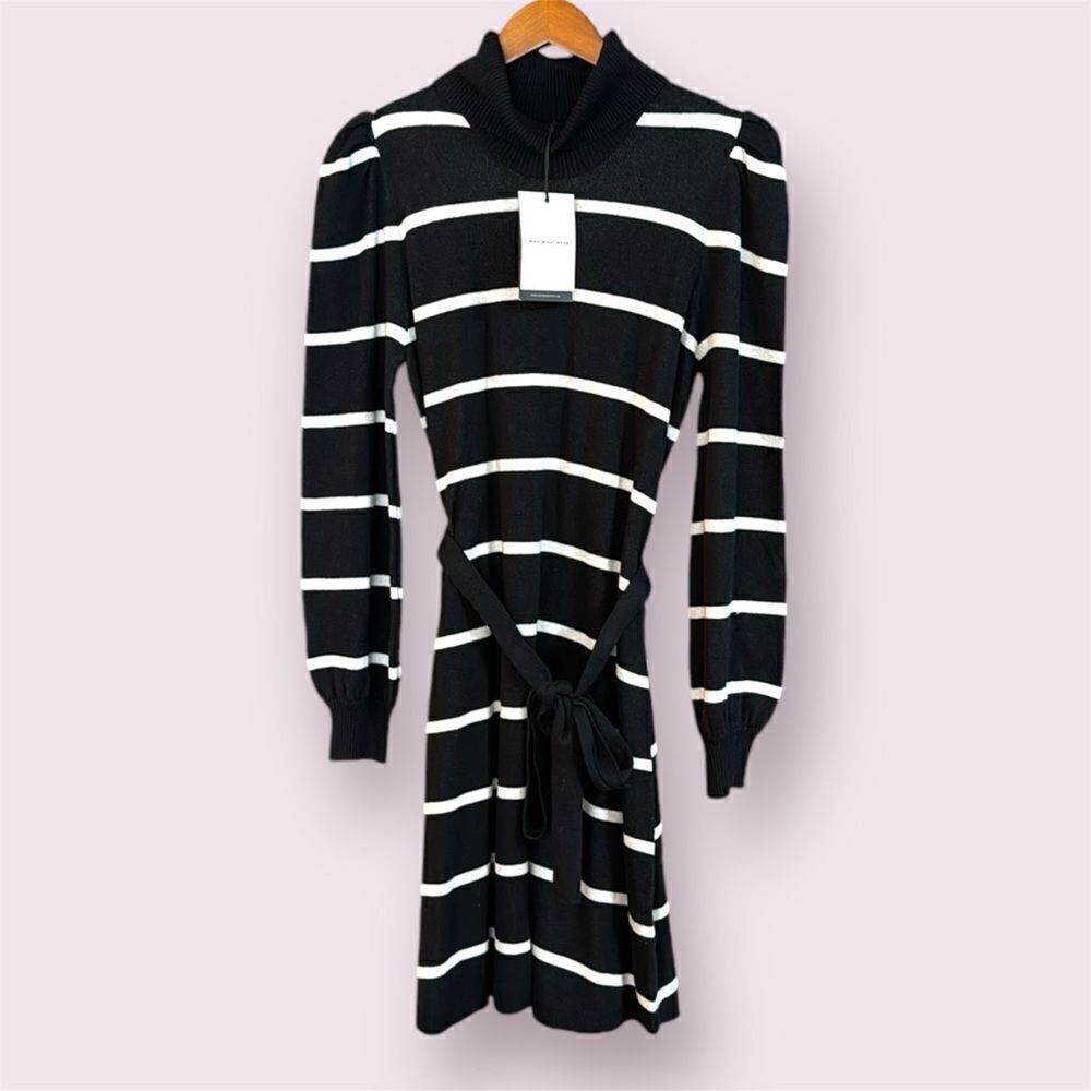WHO WHAT WEAR Long Sleeve Turtleneck Sweater Dress *NEW*